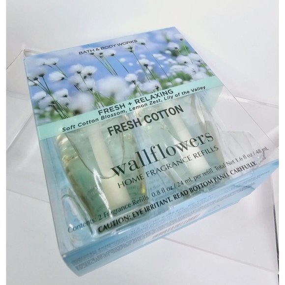 FRESH COTTON Bath & Body Works Wallflowers Fragrance Refill 2 Box NEW - Picture 5 of 7